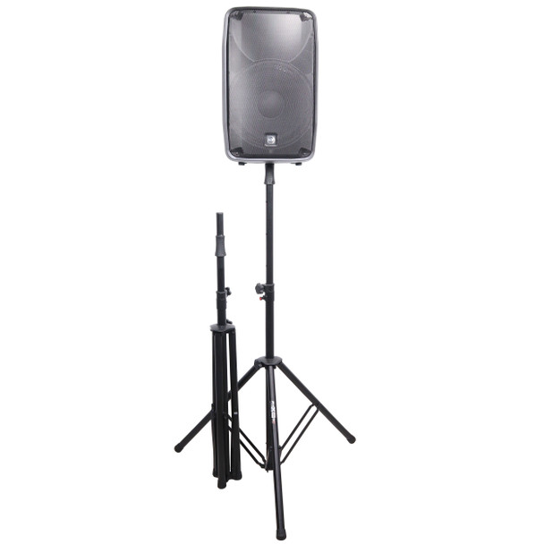 ProX Set of 2 Pro Air-Powered tripod Speaker stand in Black w/ Carry Bag
