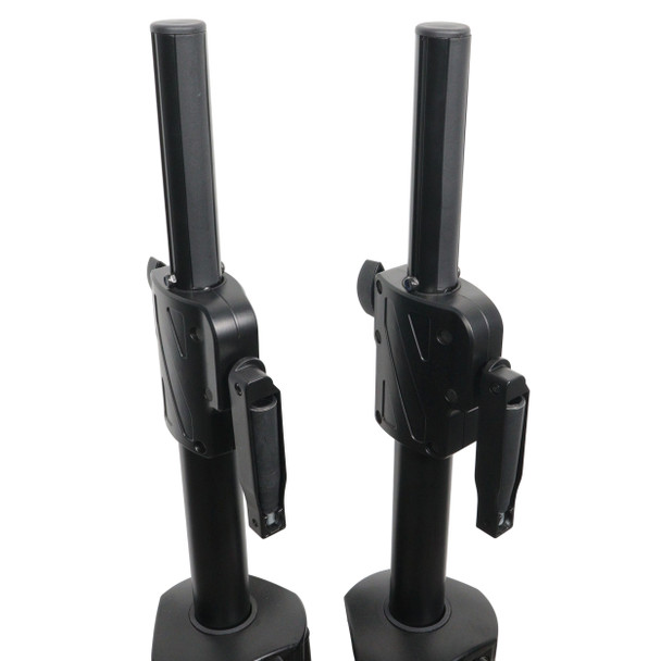 ProX 6 Ft. Twin Pack Professional Telescoping Crank Speaker Stand Set with Carrying Bag Black Finish
