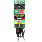 ProX XC-SYS03 Professional TRS Y-Cable Featuring Oxygen Free Copper Conductors and Premium Metal TRS Connectors for Recording and Live Sound