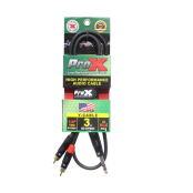 ProX XC-SYR03 Professional Dual RCA to TRS Stereo Cable Featuring Oxygen Free Copper Conductors and Premium Metal Connectors