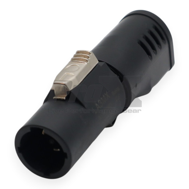 ProX XC-ADTR1MED515R TRUE1 Male locking power coupler with Edison NEMA 5-15R Female outlet connection