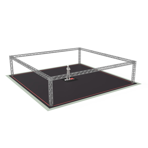 ProX XTP-40209 F34 aluminum trade show truss booth with overhead display structure for expos, kiosks, pop-up shops, DJ booths, and promotional events