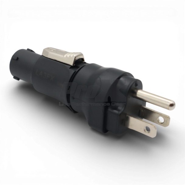 ProX XC-ADTR1F515P compact Edison NEMA 5-15P Male plug to TRUE1 Female locking power adapter