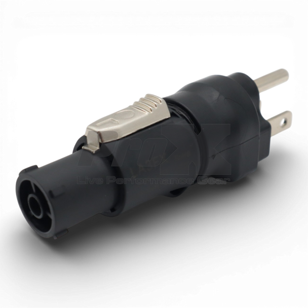 ProX XC-ADTR1F515P Edison NEMA 5-15P Male to TRUE1 Female locking power coupler for professional lighting and AV applications