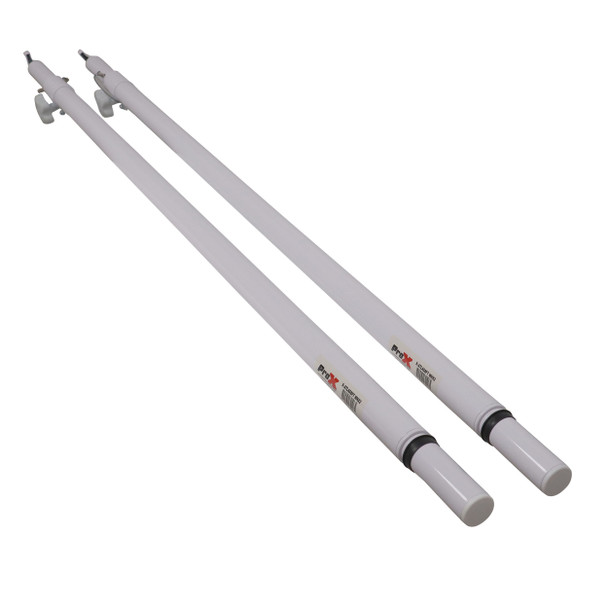 ProX Set of 2 Atlas Telescoping Poles White 56" "96" Adjustable Height