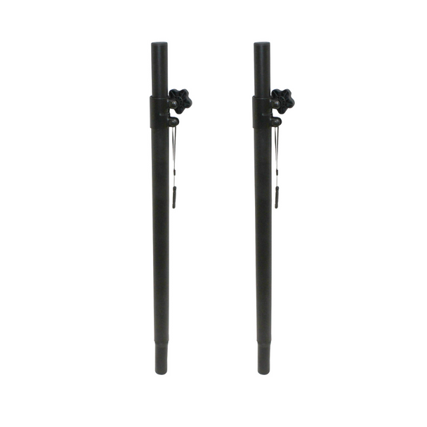 ProX Set of 2 Deluxe 20 inch Speaker Subwoofer Pole M20 Threaded Mount 1 3/8 In. Adapter Cap