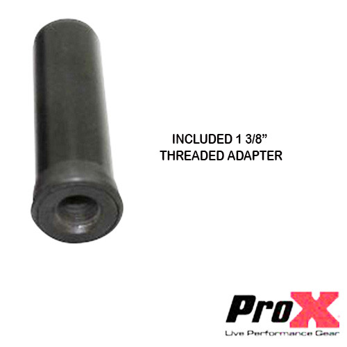 ProX Set of 2 Deluxe 20 inch Speaker Subwoofer Pole M20 Threaded Mount 1 3/8 In. Adapter Cap
