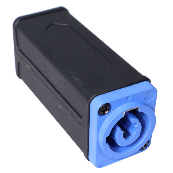 ProX inline power connection adapter with durable housing for professional touring and rental applications
