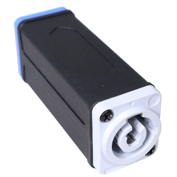 ProX compact locking power coupler for secure AC power connections in AV systems