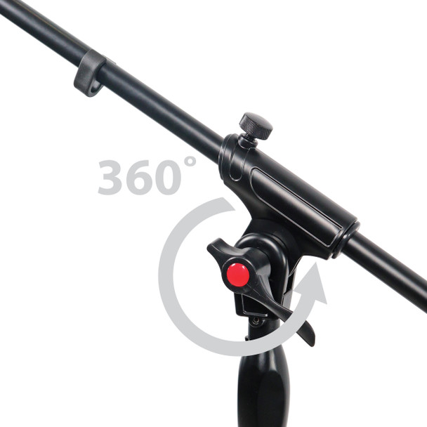 ProX 6 Ft. Pro Tripod Microphone Concert Musician DJ Stand With Boom and Mic Clip