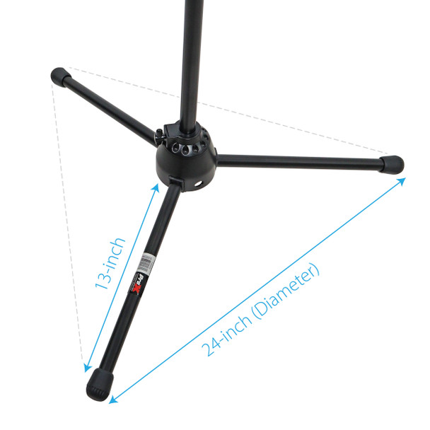 ProX 6 Ft. Pro Tripod Microphone Concert Musician DJ Stand With Boom and Mic Clip