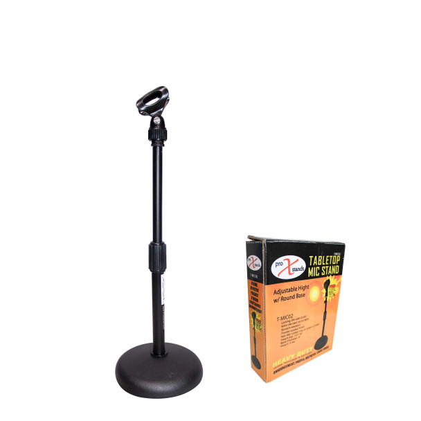 ProX Desktop Microphone Stand with 6" Round Base