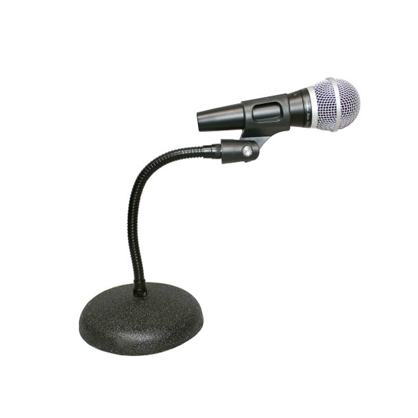 ProX Gooseneck Desktop Microphone Stand With 6" Round Base