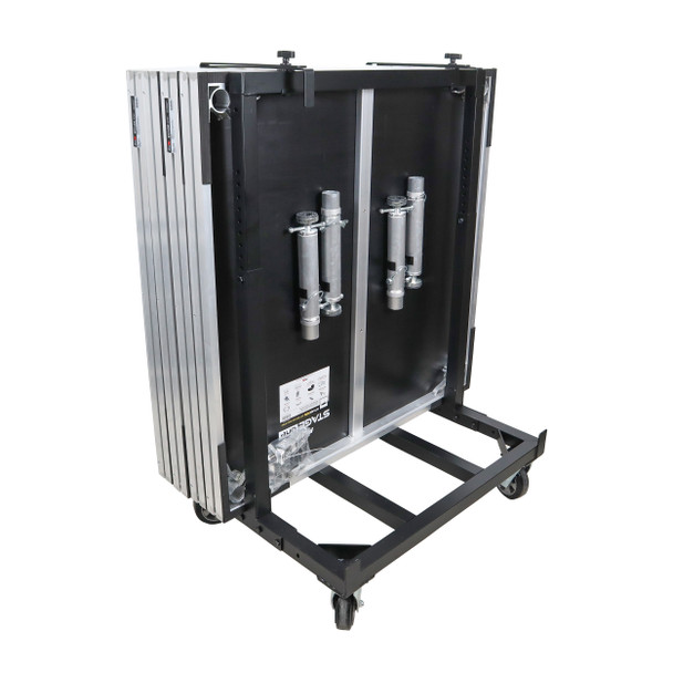 ProX Universal Portable Rolling stage dolly cart for 4X4 and 4X8 Ft. Stage Platforms - Supports 6 to 8 Units