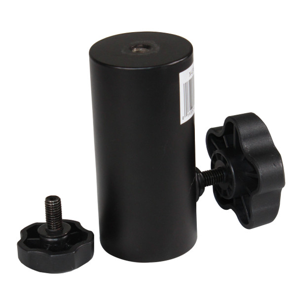 ProX 1 3/8" 35mm Universal Compact Single Stud Lighting M8 Mount for Most Speaker Stands Black
