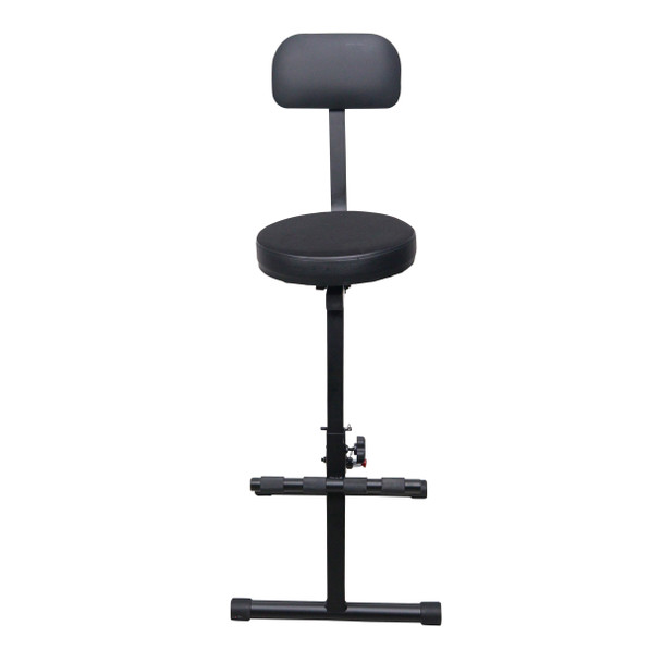 ProX Portable Folding AV Operator DJ Keyboard Drum Height Adjustable Throne Chair with 13 in. Velvet Padded Cushion