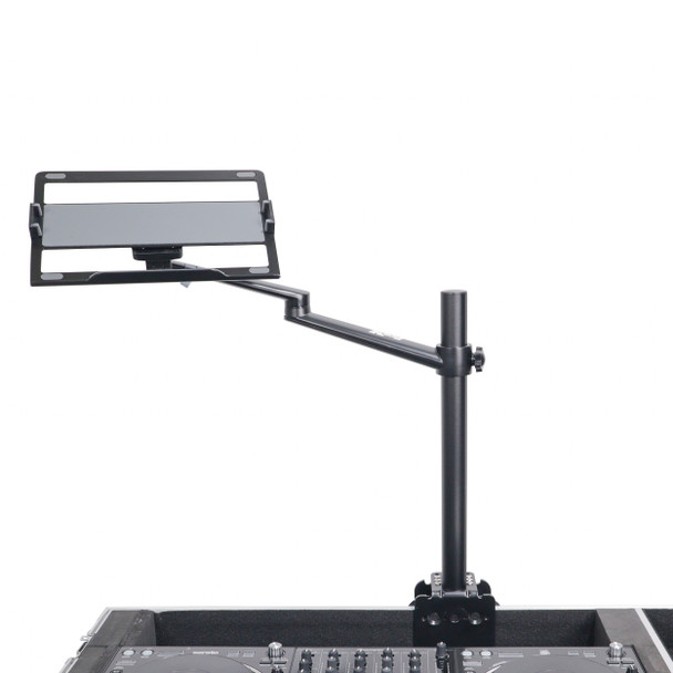 ProX Black Adjustable Arm Mount Mount Stand For 12-17" Laptop,VESA 75X75 and 100X100 fit 17-32" Monitor, For DJ Flight Case/Table
