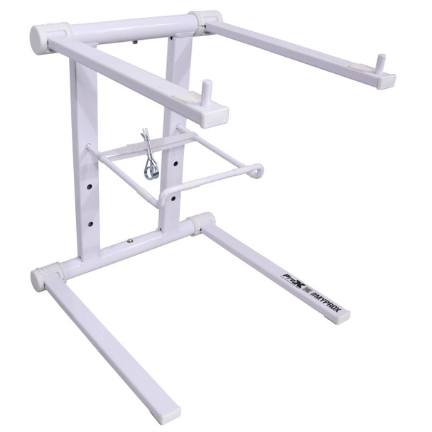 ProX XO DJ Foldable Laptop Stand with Adjustable Shelf & Carrying Bag - WHITE