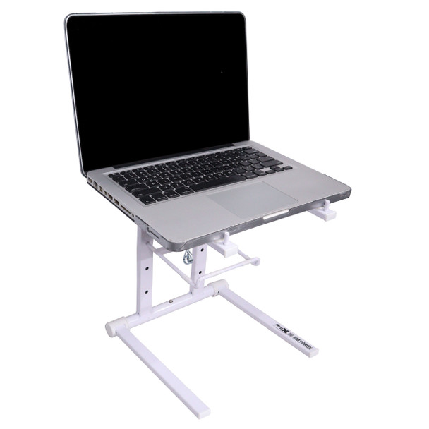 ProX XO DJ Foldable Laptop Stand with Adjustable Shelf & Carrying Bag - WHITE