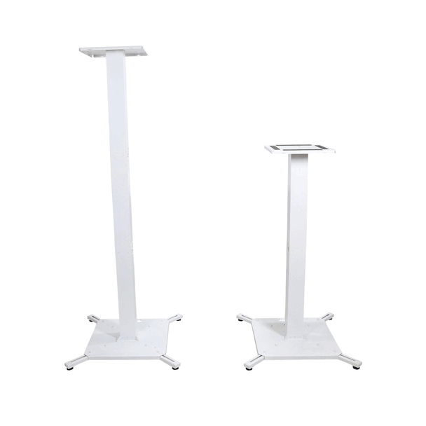 ProX Pair of White Moving Head or Lighting Speaker Totem DJ Stand with Carrying Bags by Humpter