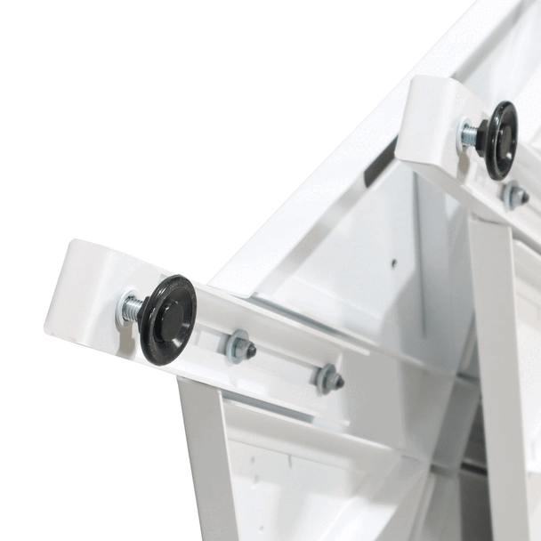 ProX Pair of White Moving Head or Lighting Speaker Totem DJ Stand with Carrying Bags by Humpter