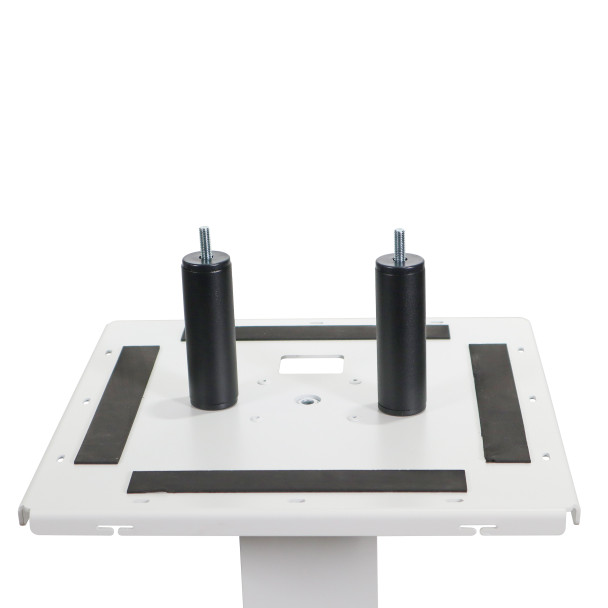 ProX Pair of White Moving Head or Lighting Speaker Totem DJ Stand with Carrying Bags by Humpter