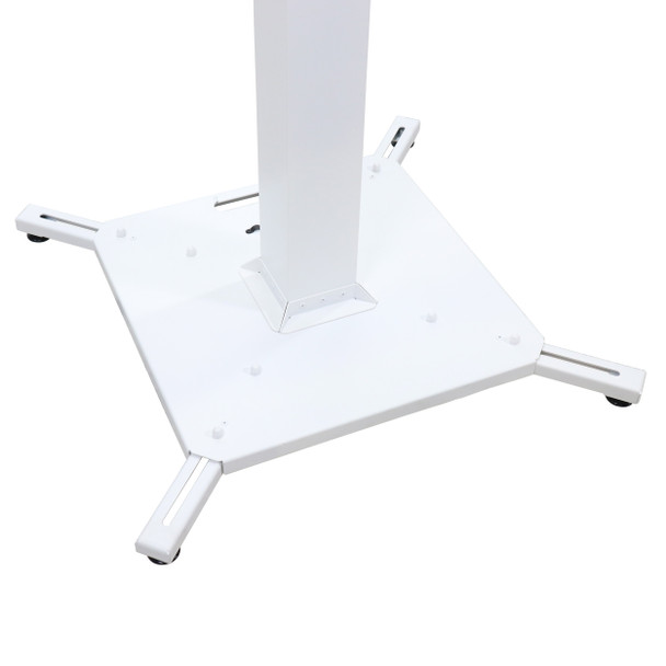 ProX Pair of White Moving Head or Lighting Speaker Totem DJ Stand with Carrying Bags by Humpter