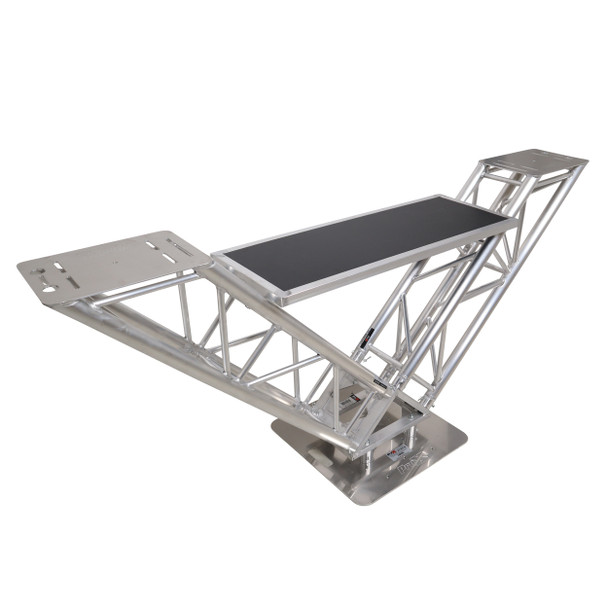 ProX aluminum truss DJ workstation framework with reinforced V-shape design for mobile and touring DJs
