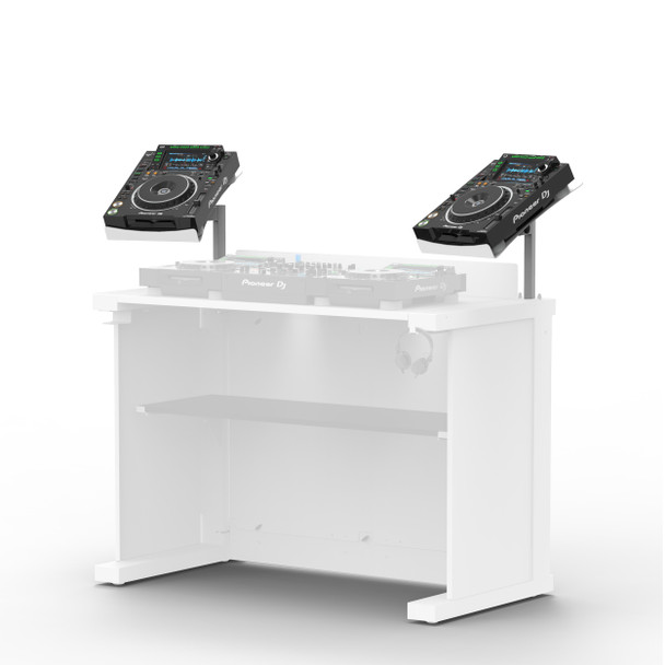 ProX WHITE Universal CDJ Player Mounting Stand for B3 DJ Table Workstation by Humpter