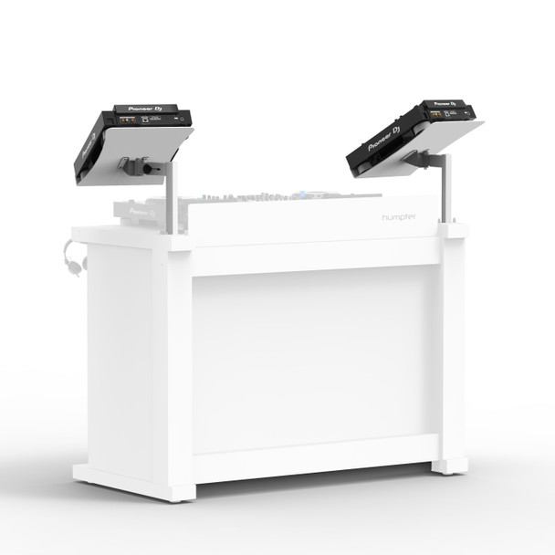 ProX WHITE Universal CDJ Player Mounting Stand for B3 DJ Table Workstation by Humpter