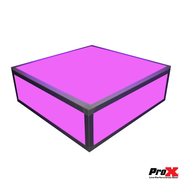 ProX 8" 2x2ft Acrylic Stage w/ Clamps and 2 side acrylic cover