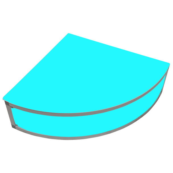 ProX 8" 2x2ft Quarter Round Acrylic Stage w/ Clamps and Round side acrylic cover