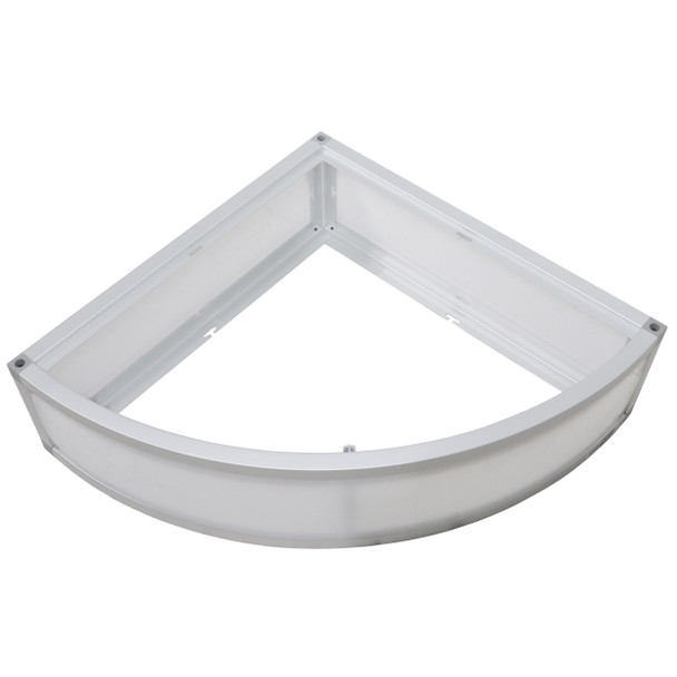 ProX 8" 2x2ft Quarter Round Acrylic Stage w/ Clamps and Round side acrylic cover