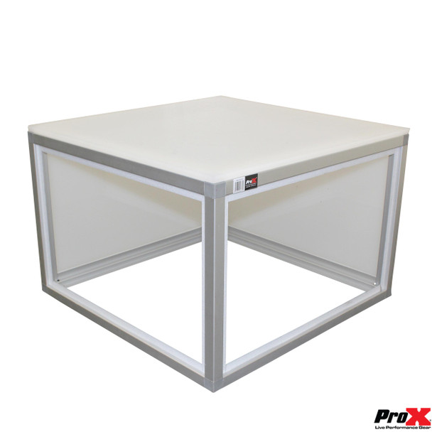 ProX 16" 2x2ft Acrylic Stage w/ Clamps and 2 side acrylic cover