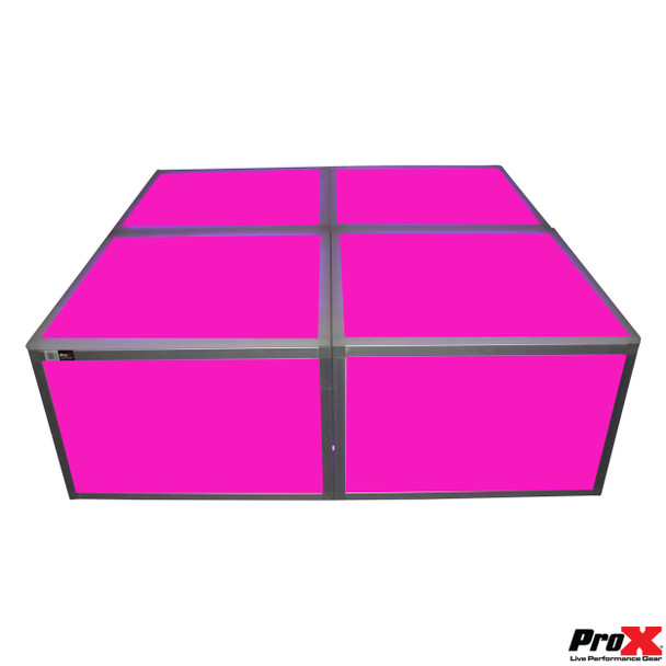 ProX 16" 2x2ft Acrylic Stage w/ Clamps and 2 side acrylic cover