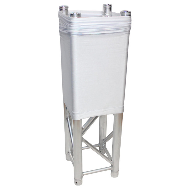 ProX White 3.28Ft 1M Lycra Cover Scrim Sleeve fits 12In. Quad Box Truss Segment