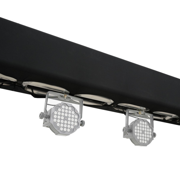 ProX Pair 6.56 FT 2.00M Box Truss 3 Side Black Scrim Cover incl. Bag