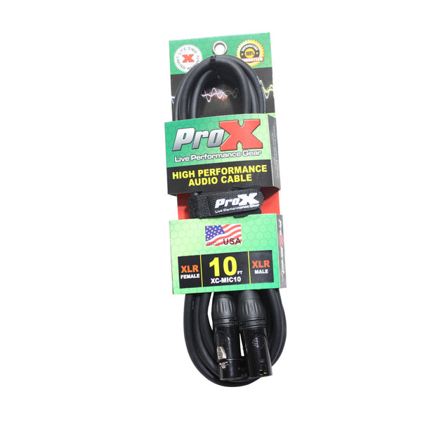 ProX 10FT Mic Cable XLR-F to XLR-M