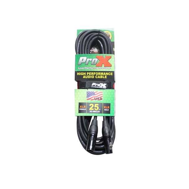 ProX 25FT Mic Cable XLR-F to XLR-M