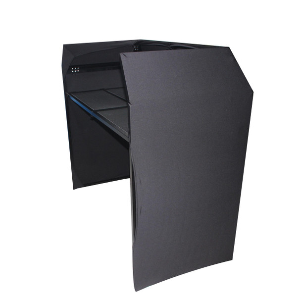 ProX Mesa MK2 DJ Facade Table Station Includes White & Black Scrims and Padded Carry Bag