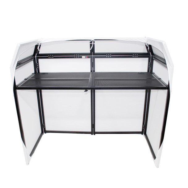 ProX Mesa MK2 DJ Facade Table Station Includes White & Black Scrims and Padded Carry Bag