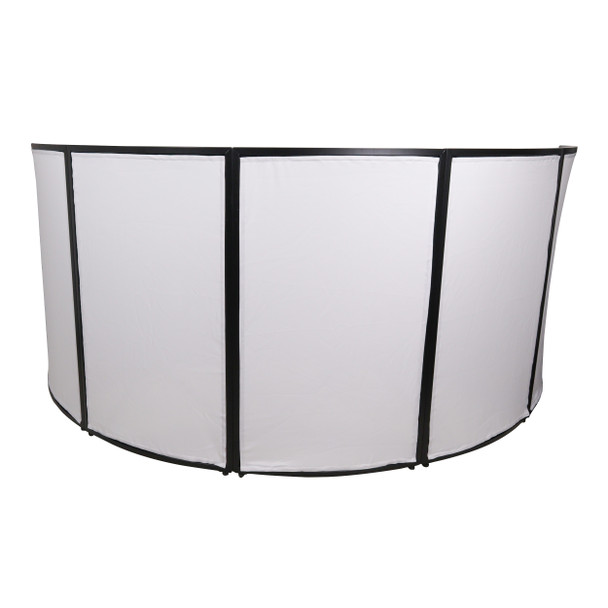 ProX LUNA DJ Facade 5 Panel Curved with Black White Scrim Kit Black Hardware