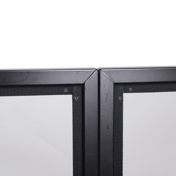 ProX LUNA DJ Facade 5 Panel Curved with Black White Scrim Kit Black Hardware