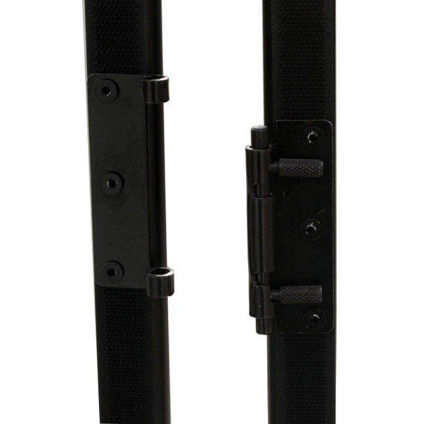 ProX 5 Panel Black Frame DJ Facade W-Stainless Quick Release 180 Deg. Hinges