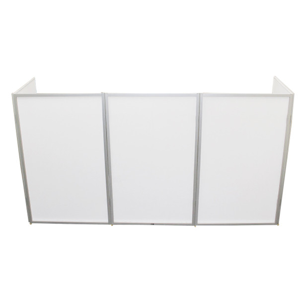 ProX 5 Panel Silver Frame DJ Facade W/ Stainless Quick Release 180 Deg Hinges