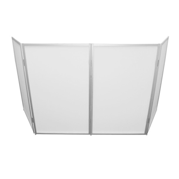 ProX 5 Panel Silver Frame DJ Facade W/ Stainless Quick Release 180 Deg Hinges