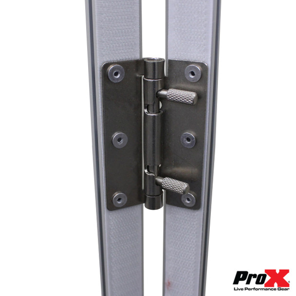 ProX 5 Panel Silver Frame DJ Facade W/ Stainless Quick Release 180 Deg Hinges