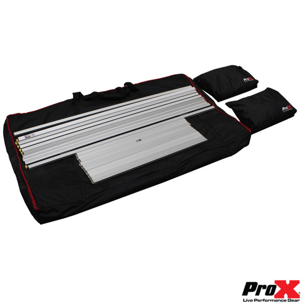 ProX 5 Panel Silver Frame DJ Facade W/ Stainless Quick Release 180 Deg Hinges