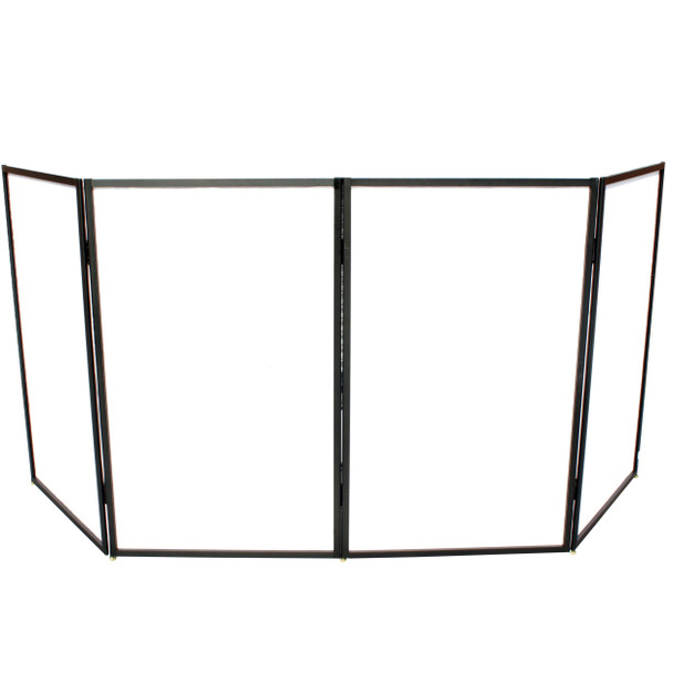 ProX 5 Panel Black Frame DJ Facade W-Stainless Quick Release 180 Deg. Hinges