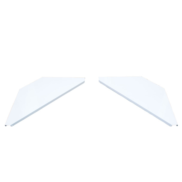 ProX Universal Set of Corner Shelves for DJ Facades White Finish